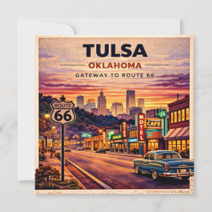 Retro Tulsa Oklahoma Route 66 Reis Scene