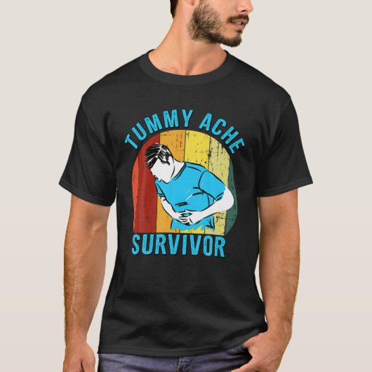 Retro Tummy Ache Survivor T-shirt (Voorkant)