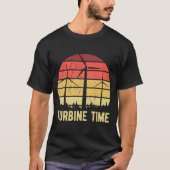  retro Turbine Time Wind Turbine Energy Win T-shirt (Voorkant)