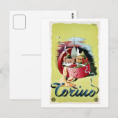 retro Turin Torino Italiaanse reisfoto Briefkaart (Voorkant / Achterkant)