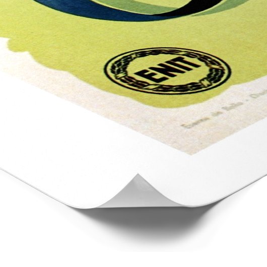  retro Turin Torino Italiaanse reisfoto Poster (Hoek)