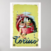  retro Turin Torino Italiaanse reisfoto Poster (Voorkant)