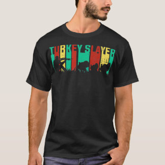 Retro Turkey Hunter Turkey Slayer Bird Hunting Zee T-shirt