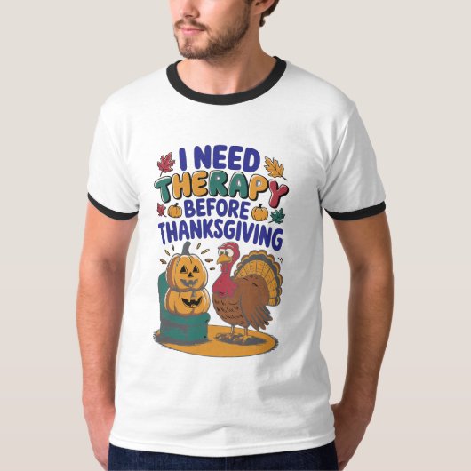 Retro Turkey Therapy T-shirt (Voorkant)