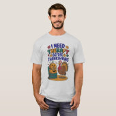 Retro Turkey Therapy T-shirt (Voorkant volledig)