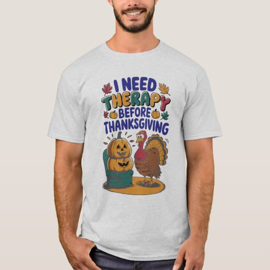 Retro Turkey Therapy T-shirt (Voorkant)