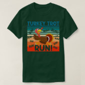 Retro TURKEY TROT RUN Funny Thanksgiving T T-shirt (Design voorkant)