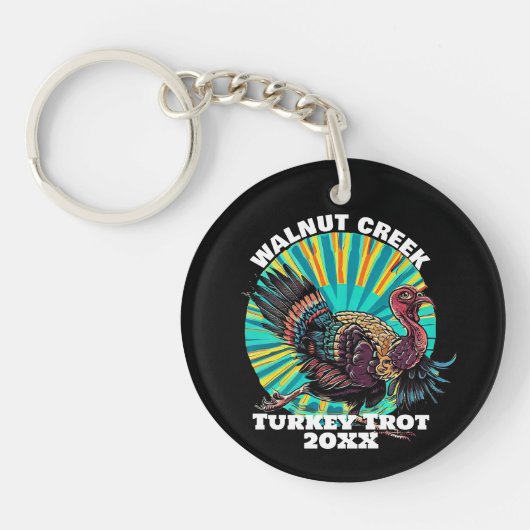 Retro Turkey Trot Sleutelhanger (Voorkant)