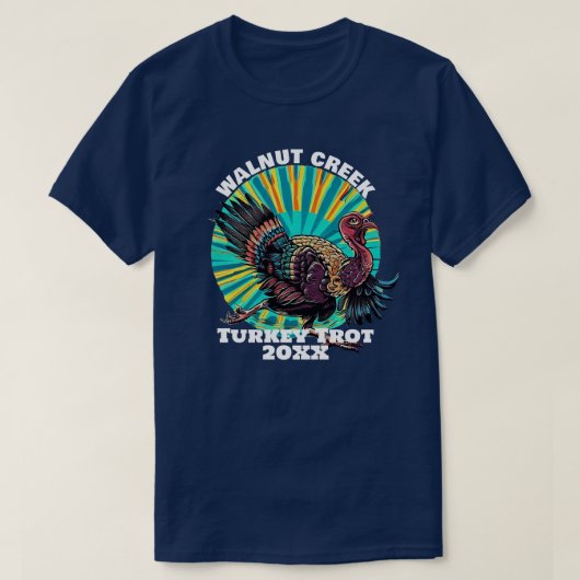 Retro Turkey Trot T-shirt (Design voorkant)