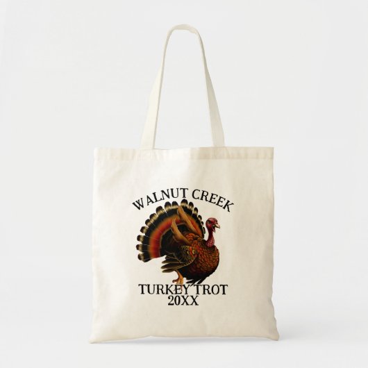 Retro Turkey Trot Wedstrijd Tote Bag (Voorkant)