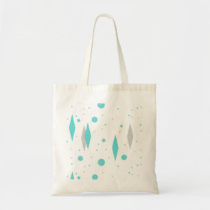 Retro Turkoois Diamant & Canvas tas Starburst