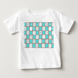 Retro Turkooise T-shirt van het Baby Starbursts