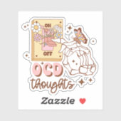  Retro “Turning Off OCD” Mental Health Awareness Sticker (Vel)