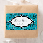 Retro Turquoise Aangepaste Labels (Insitu)