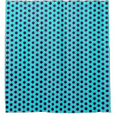 Retro Turquoise Bubbles Showgordijn Douchegordijn (Voorkant)
