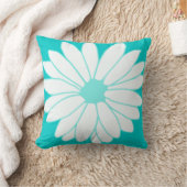 Retro Turquoise Daisy American MoJo Sierkussen (Deken)