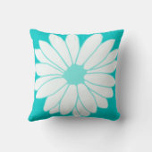 Retro Turquoise Daisy American MoJo Sierkussen (Achterkant)