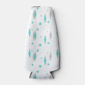 Retro Turquoise Diamant & Starburst Bottle Cooler (Voorkant)
