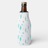 Retro Turquoise Diamant & Starburst Bottle Cooler (Fles Voorkant)