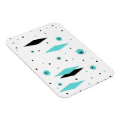 Retro Turquoise Diamanten & Starbursts Flexi Magne Magneet (Rechterzijde)