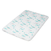 Retro Turquoise Diamond & Starburst Bath Mat (Gekanteld)