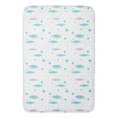Retro Turquoise Diamond & Starburst Bath Mat (Voorkant Verticaal)
