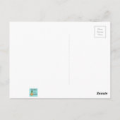 Retro Turquoise Diamond & Starburst Briefkaart (Achterkant)