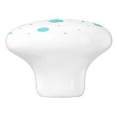 Retro Turquoise Diamond & Starburst Ceramic Knob. Keramische Knop (Zijkant)