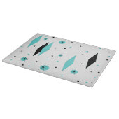Retro Turquoise Diamond & Starburst Cutting Board Snijplank (Hoek)