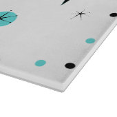 Retro Turquoise Diamond & Starburst Cutting Board Snijplank (Hoek)