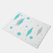Retro Turquoise Diamond & Starburst-deur Mat (Schuin)