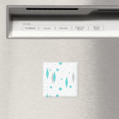 Retro Turquoise Diamond & Starburst Magnet (Insitu (Vaatwasser))