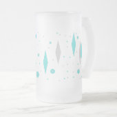 Retro Turquoise Diamond & Starburst Mok (Voorkant rechts)