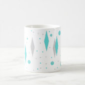 Retro Turquoise Diamond & Starburst Mok (Center)