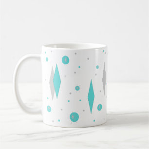 Retro Turquoise Diamond & Starburst Mok