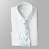 Retro Turquoise Diamond & Starburst Necktie Stropdas (Gebonden)