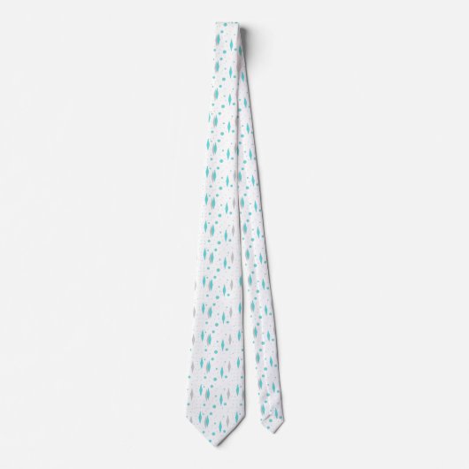 Retro Turquoise Diamond & Starburst Necktie Stropdas (Voorkant)