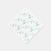 Retro Turquoise Diamond & Starburst Paper Napkins Servet (Hoek)