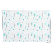 Retro Turquoise Diamond & Starburst Pillowcase Kussensloop (Voorkant)