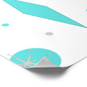 Retro Turquoise Diamond & Starburst Poster (Hoek)