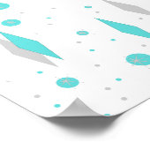 Retro Turquoise Diamond & Starburst Poster (Hoek)