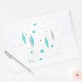 Retro Turquoise Diamond & Starburst Stickers (Envelop)