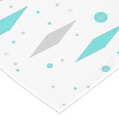 Retro Turquoise Diamond & Starburst Table Runner Korte Tafelloper (Hoek)