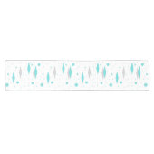 Retro Turquoise Diamond & Starburst Table Runner Korte Tafelloper (Horizontaal)
