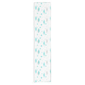 Retro Turquoise Diamond & Starburst Table Runner Korte Tafelloper (Voorkant)