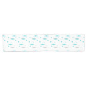 Retro Turquoise Diamond & Starburst Table Runner Korte Tafelloper (Horizontaal)