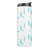 Retro Turquoise Diamond Starburst Thermische Tumbl Thermosbeker (Gedraaid links)