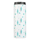Retro Turquoise Diamond Starburst Thermische Tumbl Thermosbeker (Achterkant)