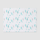 Retro Turquoise Diamond & Starburst Tissue Paper Tissuepapier (Voorkant)
