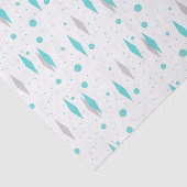 Retro Turquoise Diamond & Starburst Tissue Paper Tissuepapier (Detail)